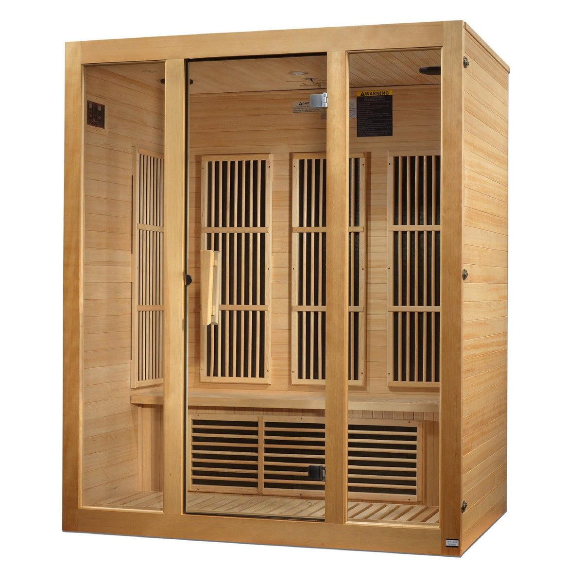 Golden Designs Maxxus Bellevue 3-Person Low EMF (Under 8MG) FAR Infrared Sauna (Canadian Hemlock)