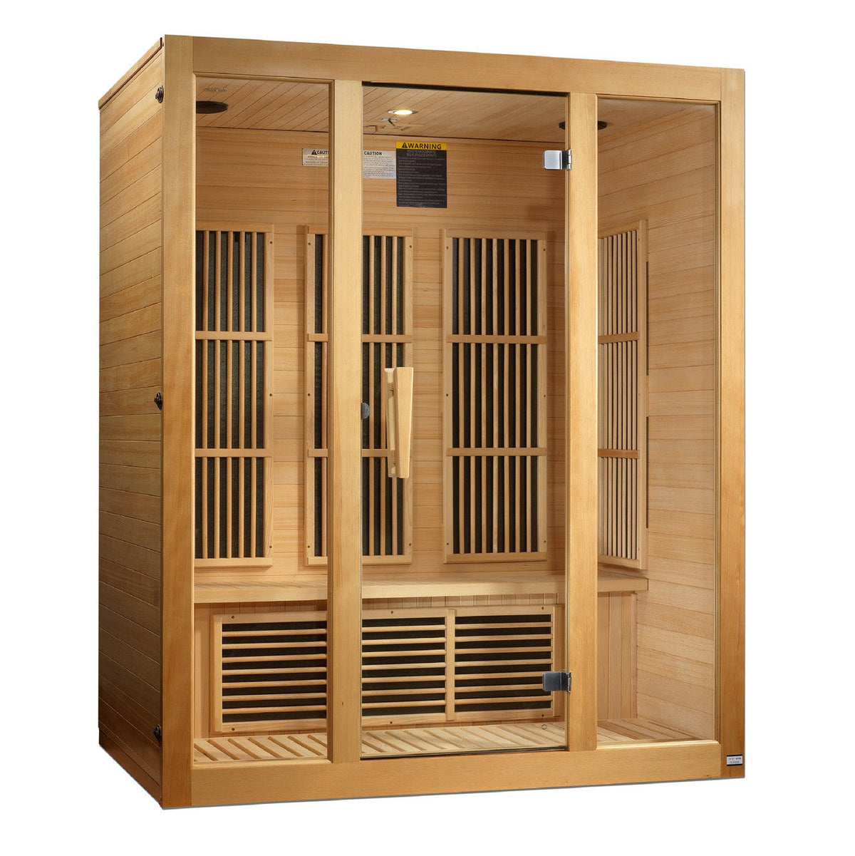 Golden Designs Maxxus Bellevue 3-Person Low EMF (Under 8MG) FAR Infrared Sauna (Canadian Hemlock)
