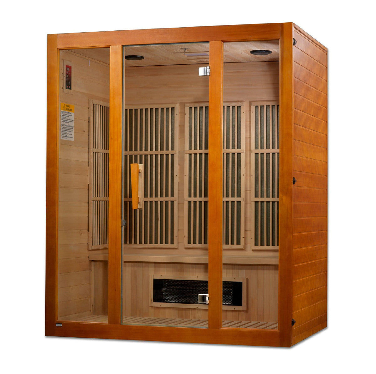 Golden Designs Maxxus 3-Person Corner Low EMF (Under 8MG) FAR Infrared Sauna (Canadian Hemlock)