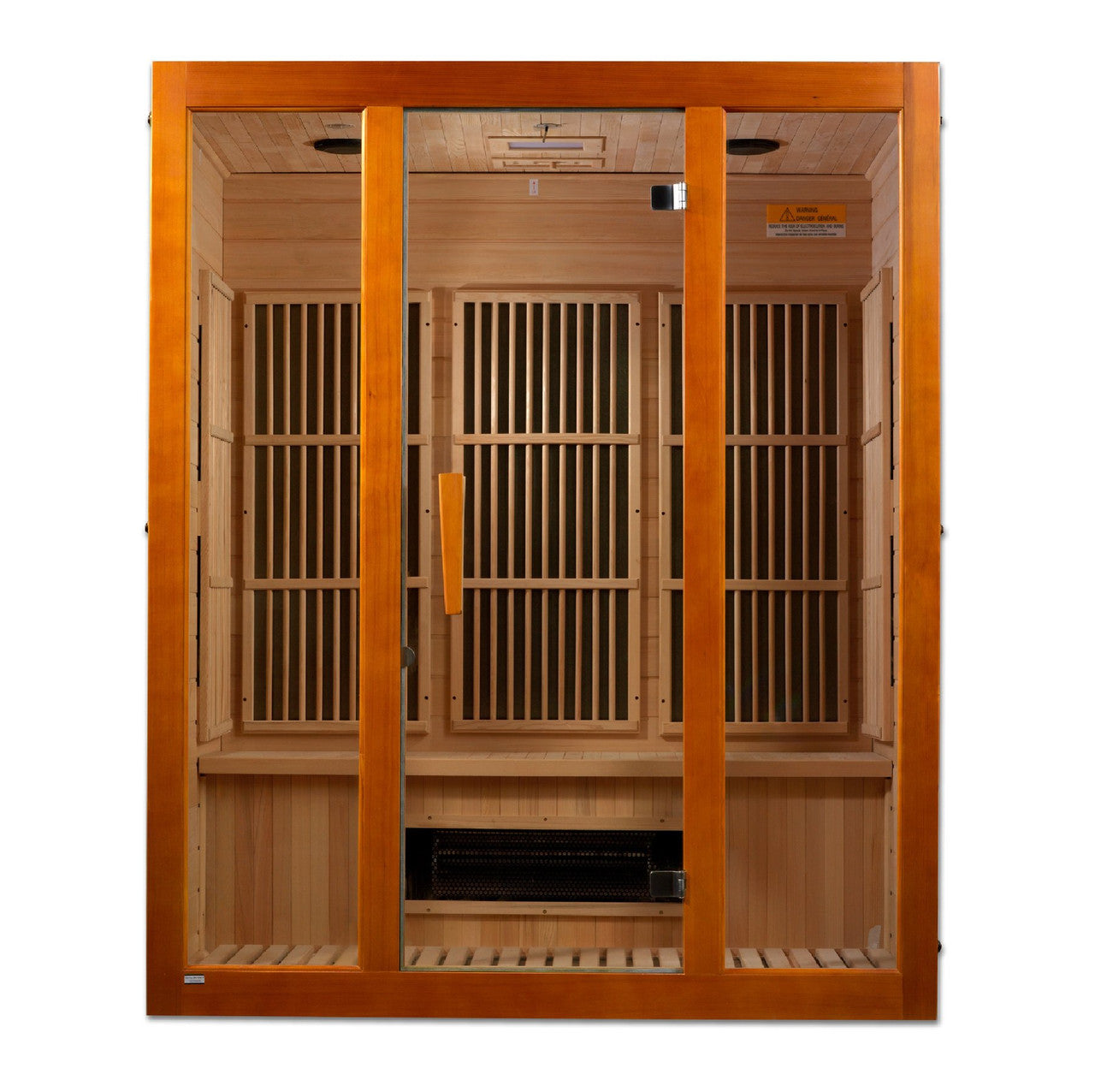 Golden Designs Maxxus 3-Person Corner Low EMF (Under 8MG) FAR Infrared Sauna (Canadian Hemlock)