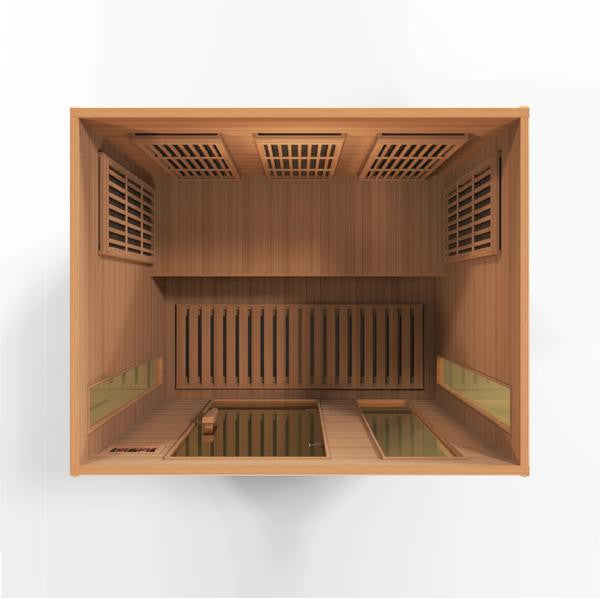 Golden Designs Maxxus 3-Person Low EMF (Under 8MG) FAR Infrared Sauna (Canadian Red Cedar)