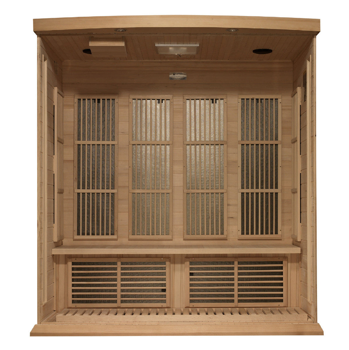 Golden Designs Maxxus 4 Person Near Zero EMF FAR Infrared Sauna - Canadian Hemlock