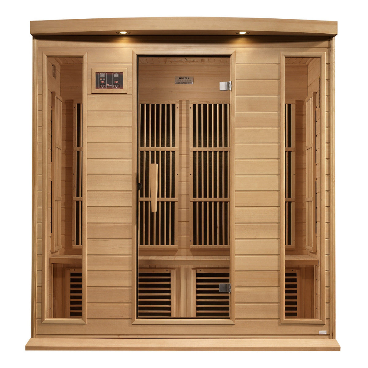 Golden Designs Maxxus 4 Person Near Zero EMF FAR Infrared Sauna - Canadian Hemlock