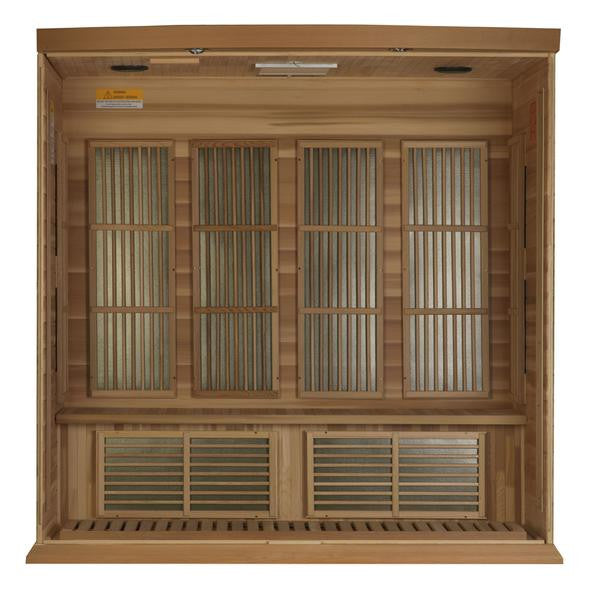 Golden Designs Maxxus 4-Person Low EMF (Under 8MG) FAR Infrared Sauna (Canadian Red Cedar)