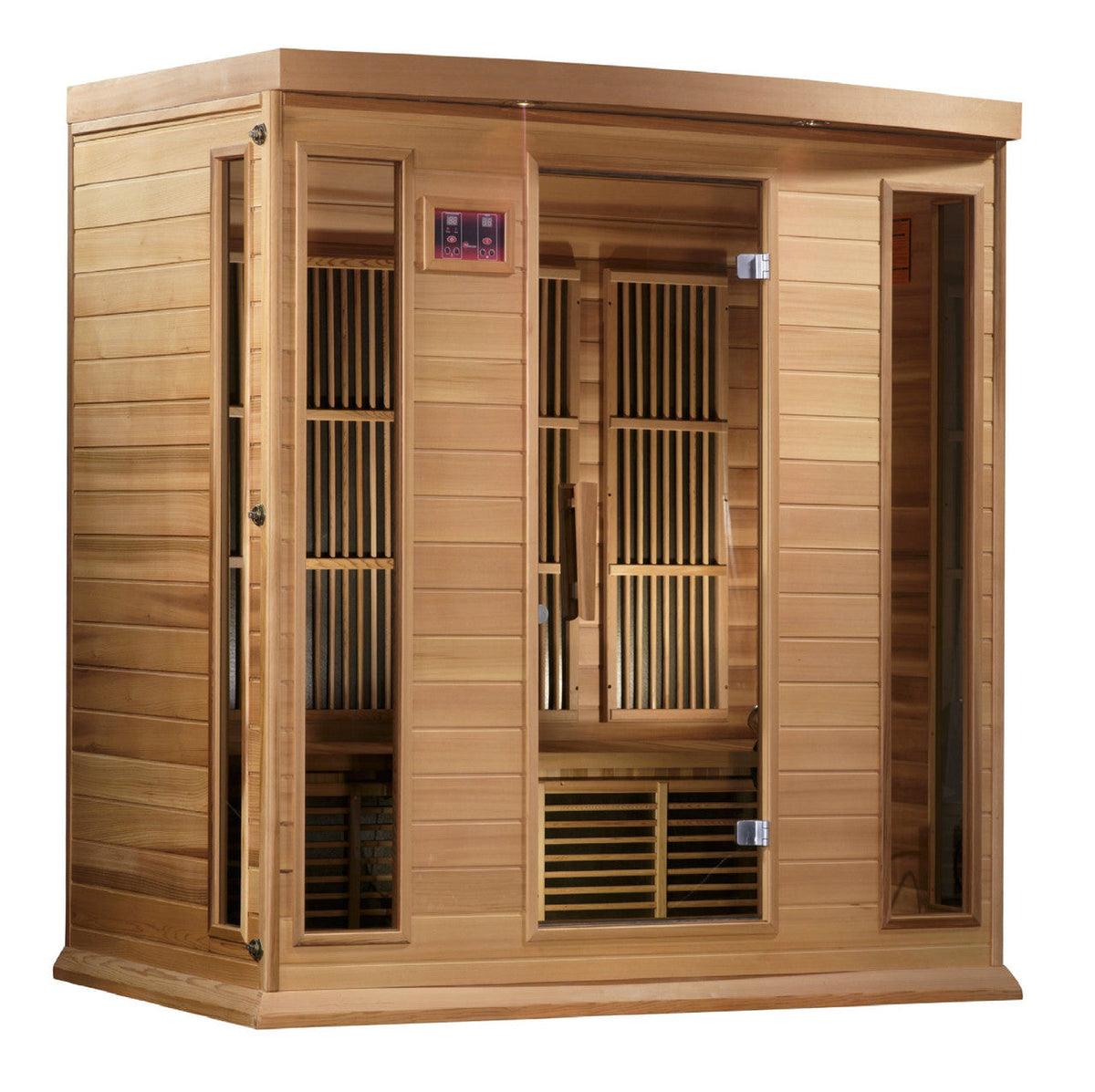 Golden Designs Maxxus Chaumont Edition 4 Person Near Zero EMF FAR Infrared Sauna - Canadian Red Cedar