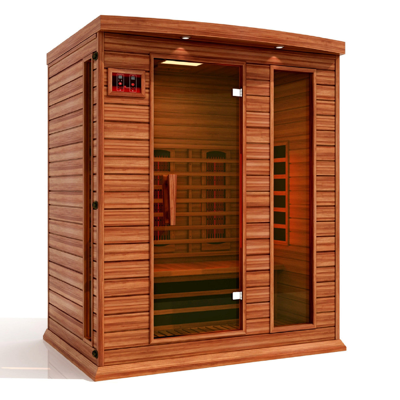 Maxxus 3-Person Full Spectrum Near Zero EMF (Under 2MG) FAR Infrared Sauna (Canadian Red Cedar)