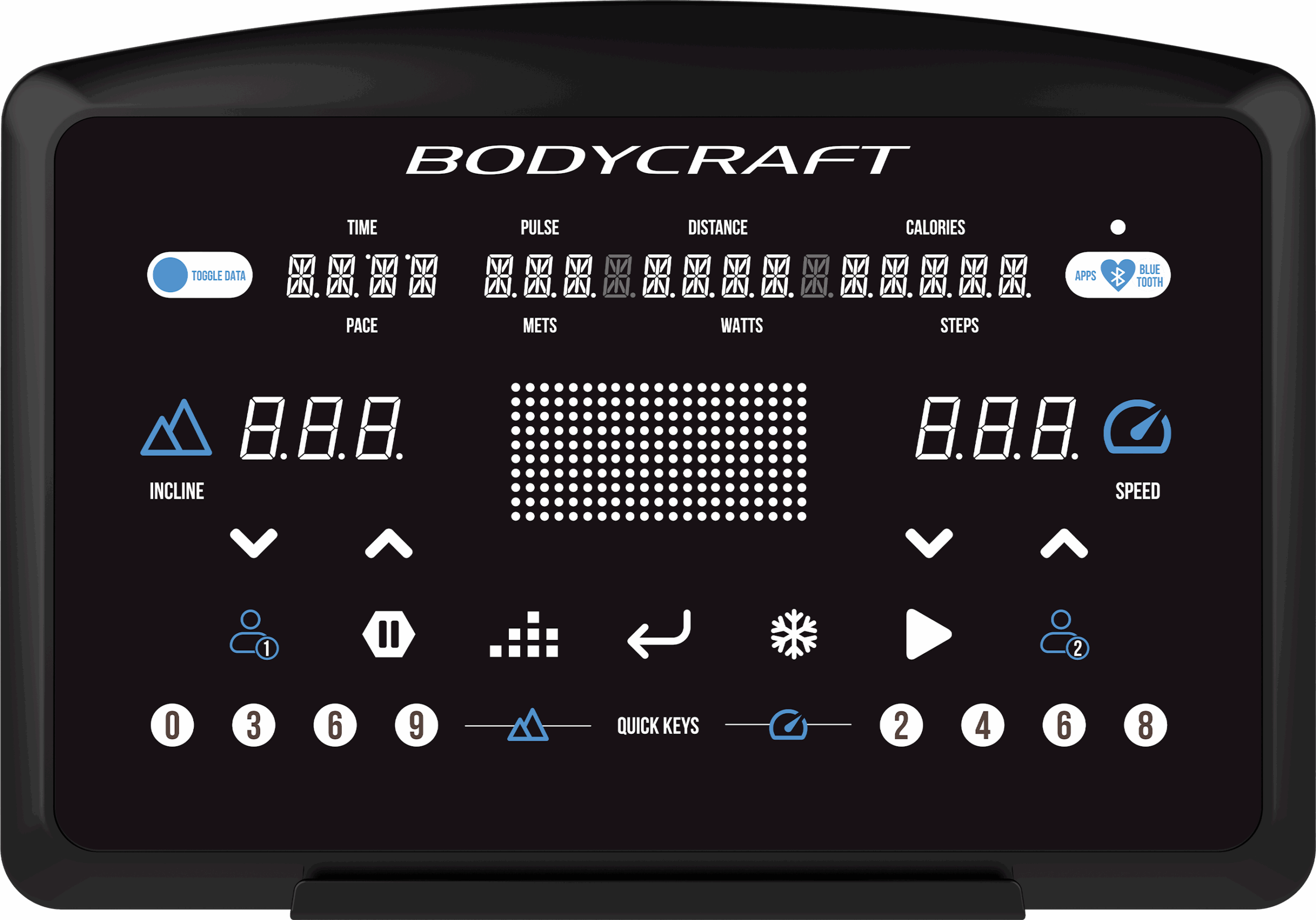 BodyCraft T500 Treadmill - LED