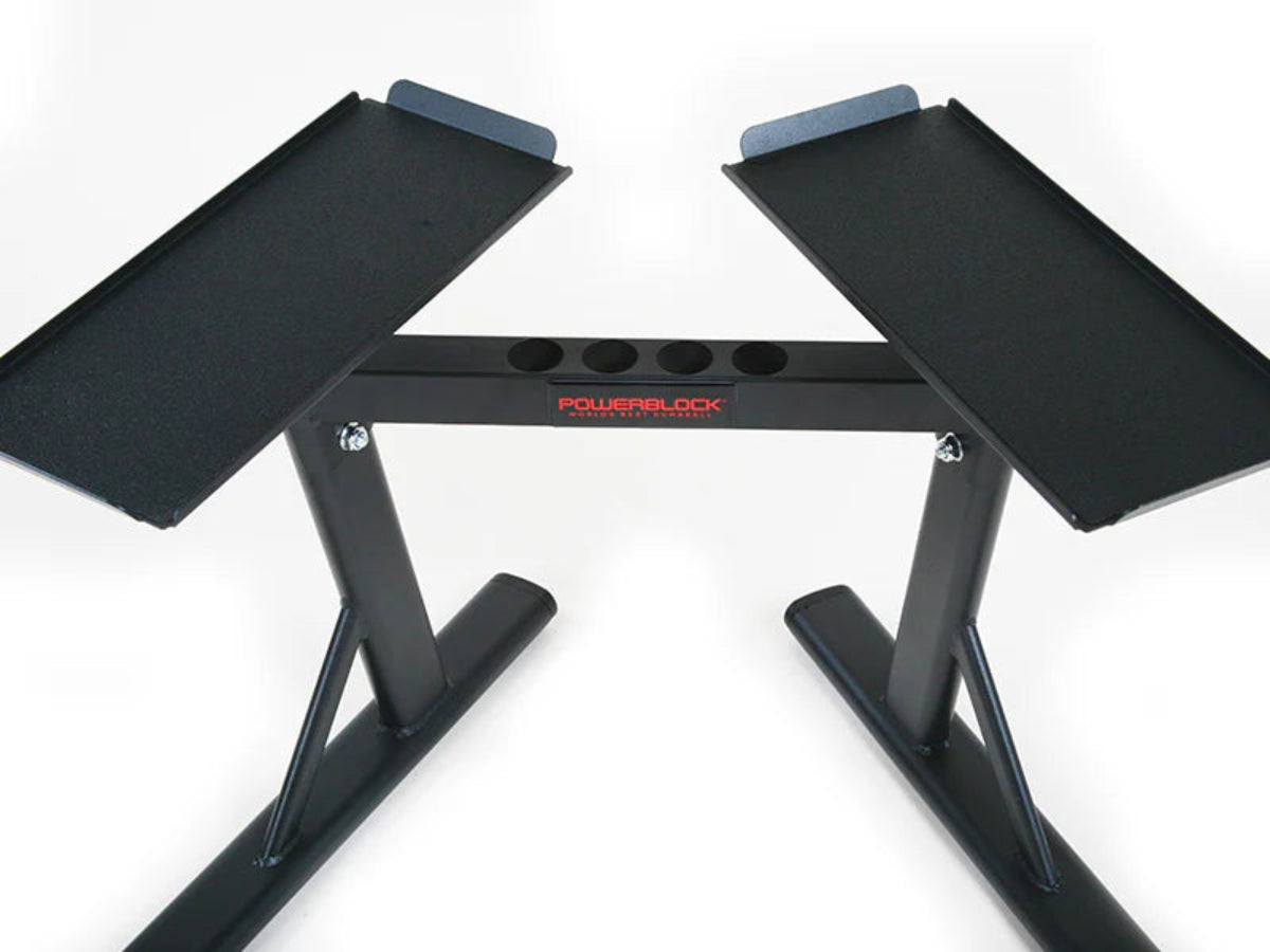 Compact PowerBlock PowerStand for Easy Dumbbell Access and Storage