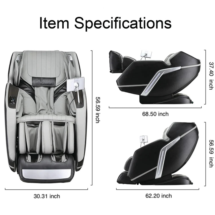 Lifesmart Nova 4D Faux Leather Zero Gravity Massage Chair - Fitness Outlet