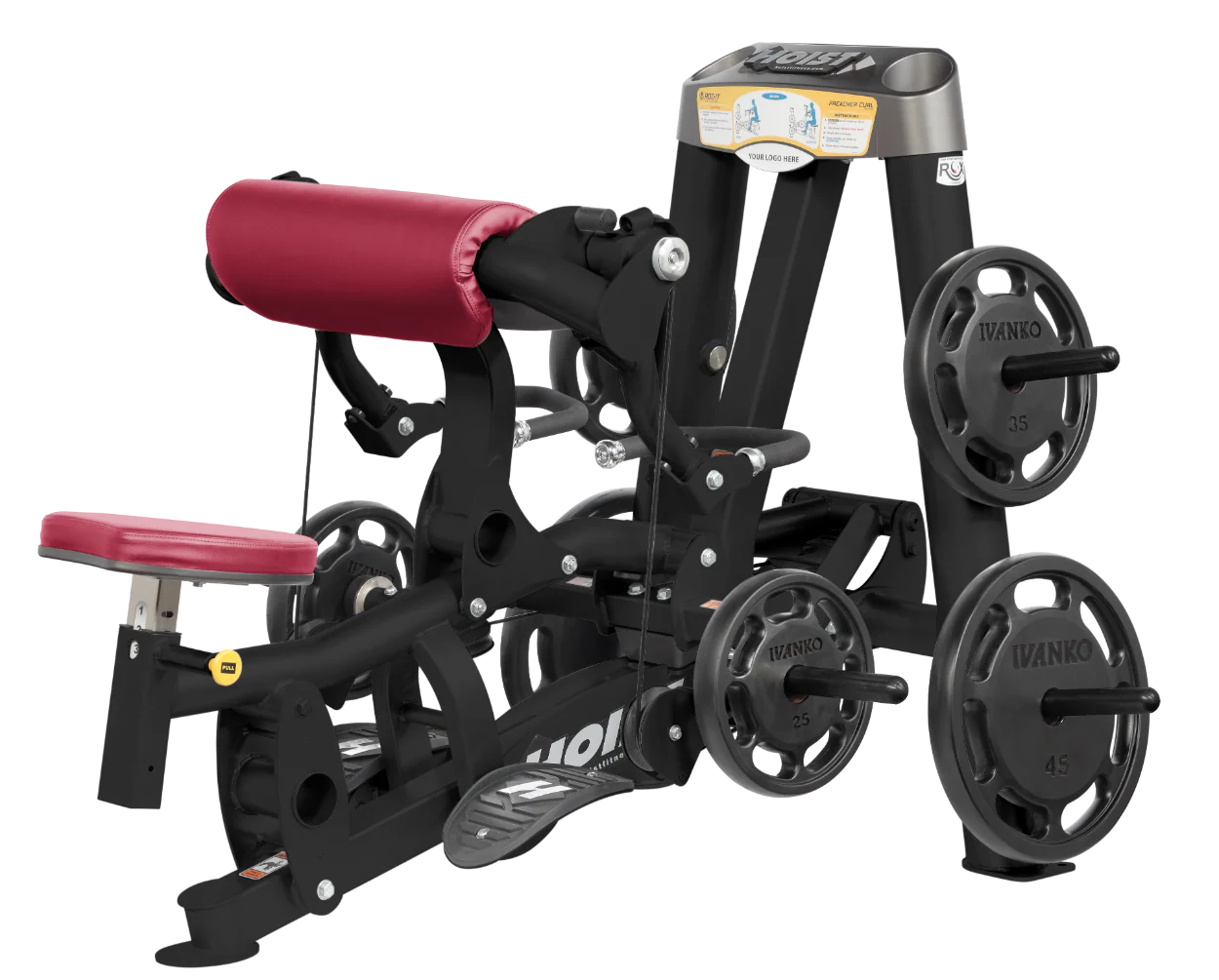 Hoist Fitness ROC IT RPL5102 Plate Loaded Preacher Biceps Curl RPL-5102 - Fitness Outlet