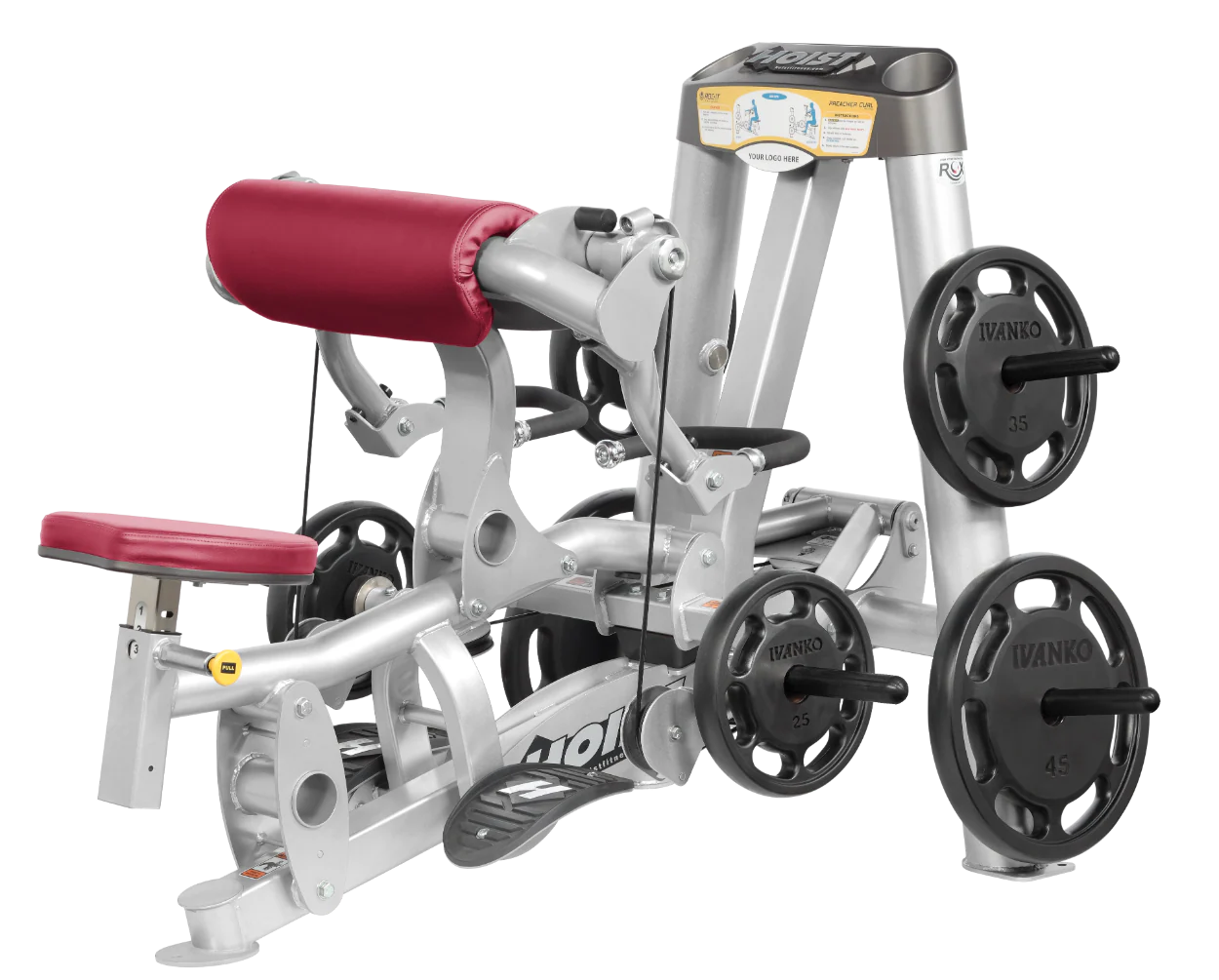 Hoist Fitness ROC IT RPL5102 Plate Loaded Preacher Biceps Curl RPL-5102 - Fitness Outlet