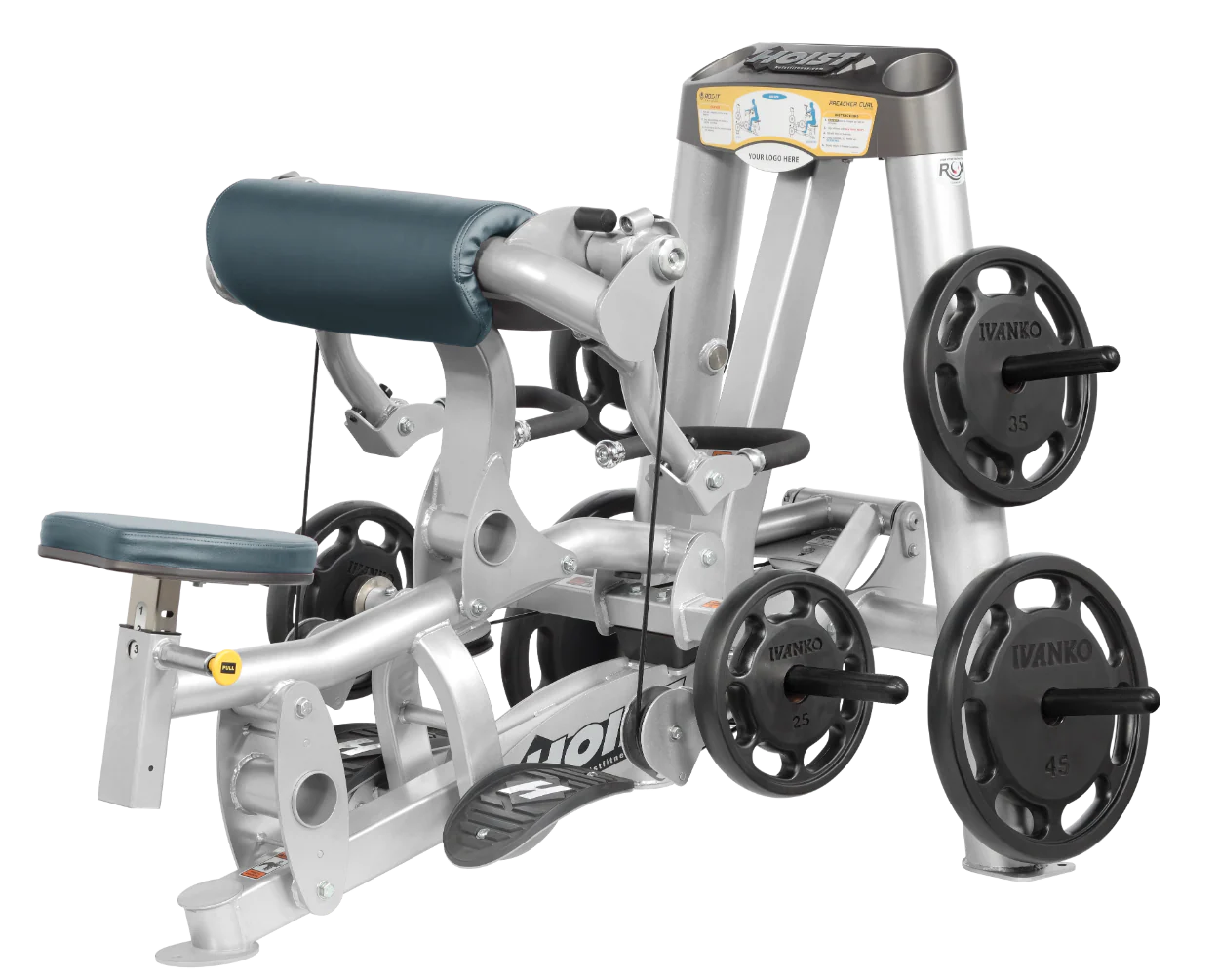Hoist Fitness ROC IT RPL5102 Plate Loaded Preacher Biceps Curl RPL-5102 - Fitness Outlet
