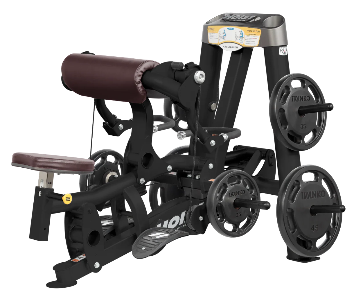 Hoist Fitness ROC IT RPL5102 Plate Loaded Preacher Biceps Curl RPL-5102 - Fitness Outlet