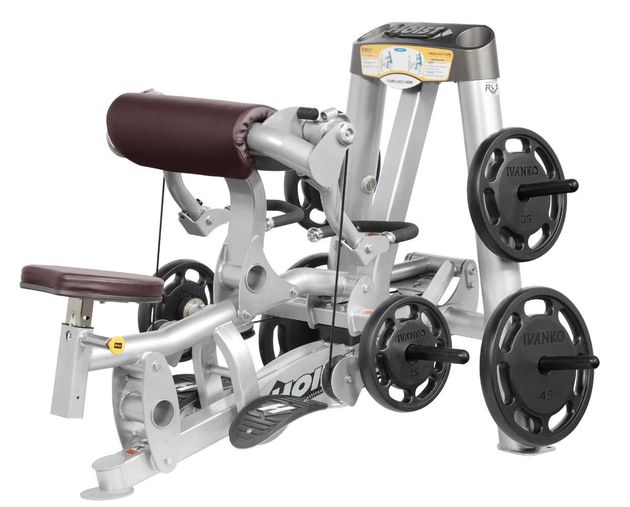 Hoist Fitness ROC IT RPL5102 Plate Loaded Preacher Biceps Curl RPL-5102 - Fitness Outlet