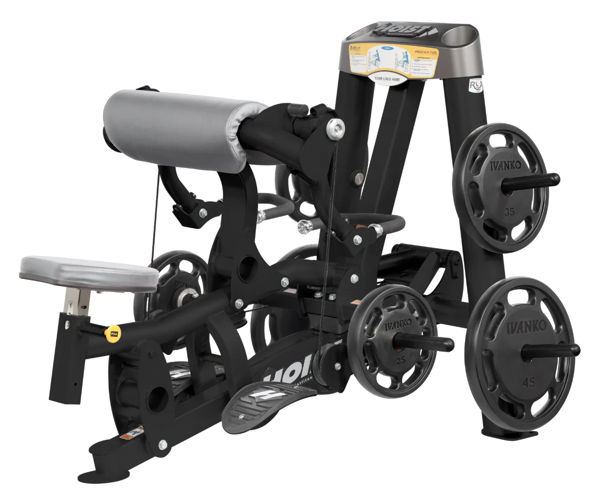 Hoist Fitness ROC IT RPL5102 Plate Loaded Preacher Biceps Curl RPL-5102 - Fitness Outlet
