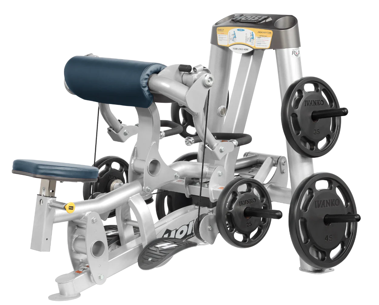 Hoist Fitness ROC IT RPL5102 Plate Loaded Preacher Biceps Curl RPL-5102 - Fitness Outlet