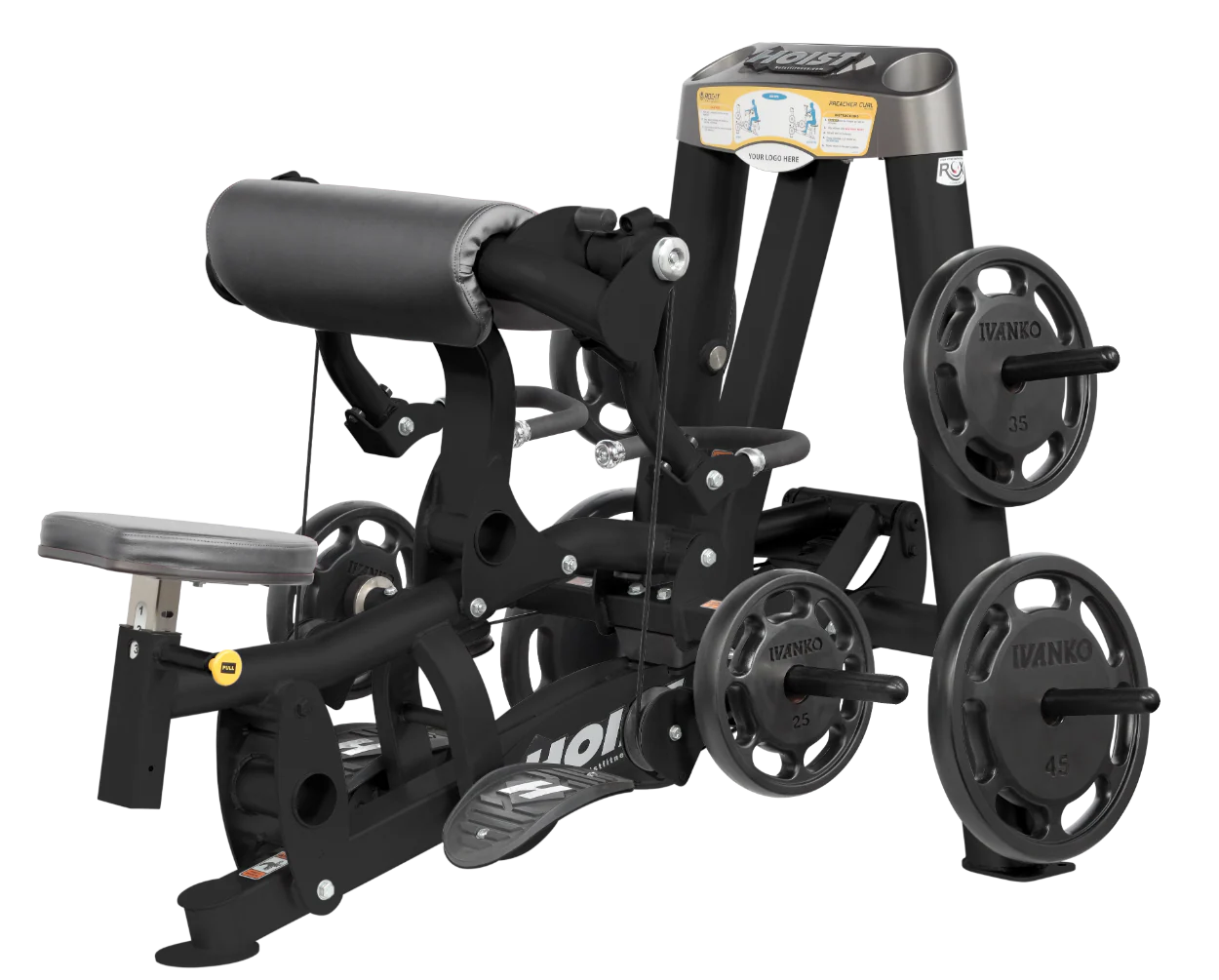 Hoist Fitness ROC IT RPL5102 Plate Loaded Preacher Biceps Curl RPL-5102 - Fitness Outlet