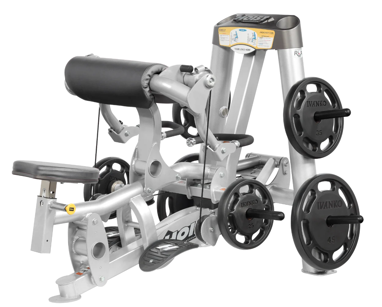 Hoist Fitness ROC IT RPL5102 Plate Loaded Preacher Biceps Curl RPL-5102 - Fitness Outlet