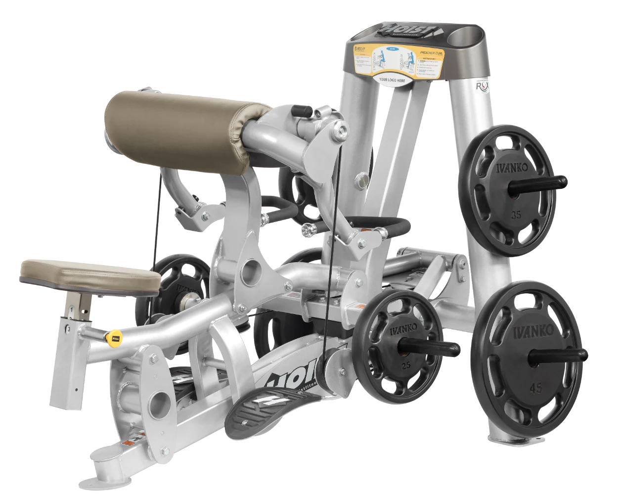 Hoist Fitness ROC IT RPL5102 Plate Loaded Preacher Biceps Curl RPL-5102 - Fitness Outlet