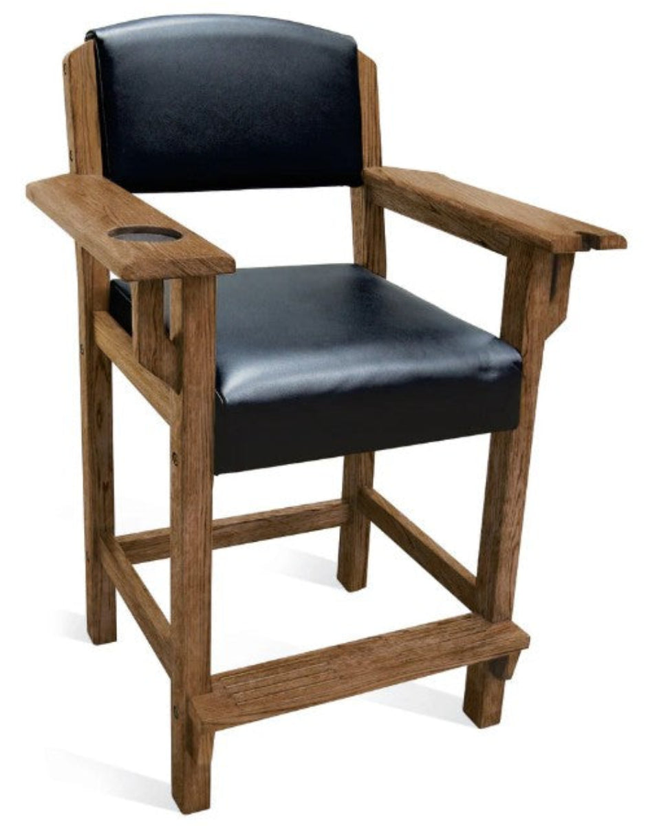 Traditional Player Chair in Rustic Dark Brown