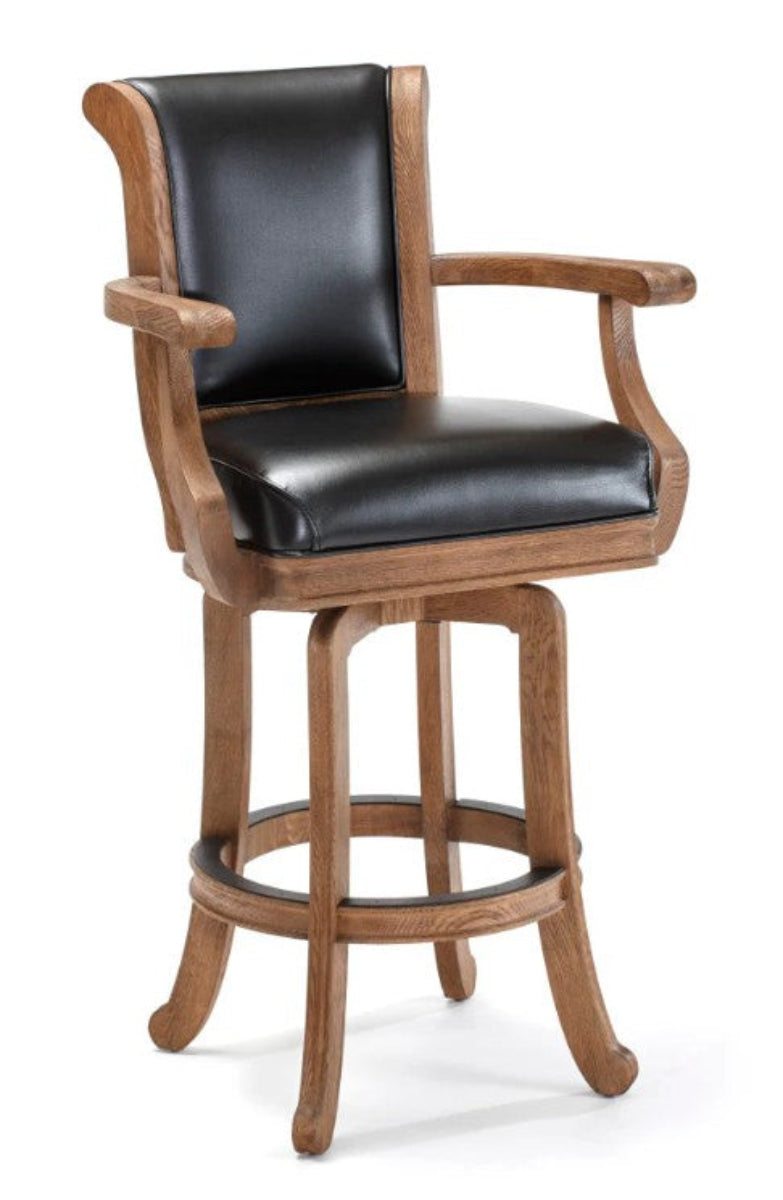 Classic High Bar Stool in Rustic Dark Brown