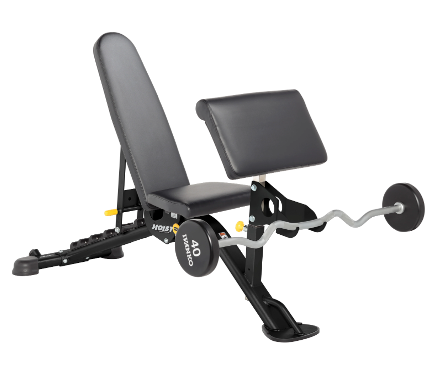 Hoist Fitness HF5165 7-Position F.I.D. Bench - New Matte Black Color - FITNESS OUTLET