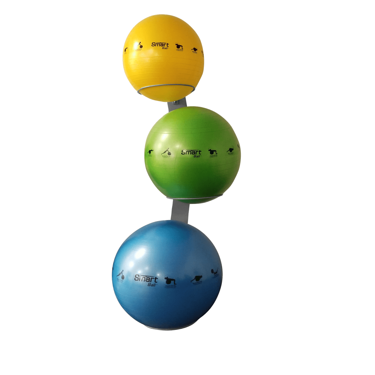 Prism Fitness Smart Wall Mounted Stability Ball Rack Package