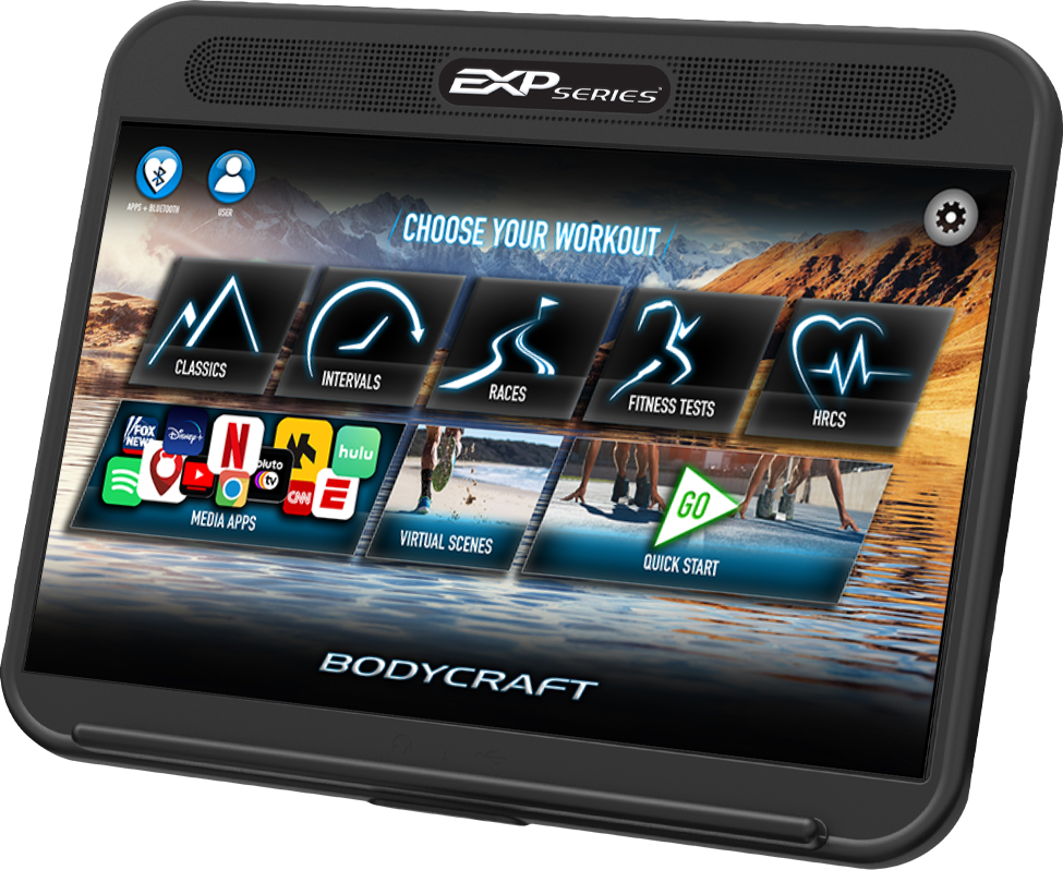 BodyCraft T1100 Treadmill - 16" amd 19" Touchscreen Console