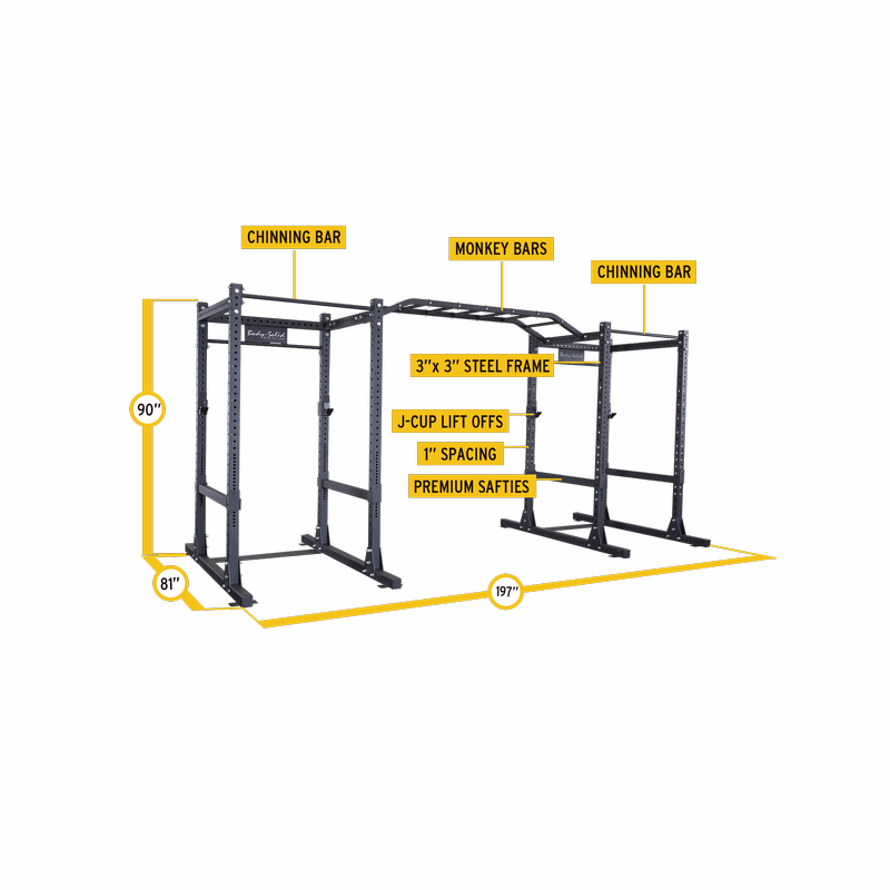 Body-Solid SPR1000DB Commercial Double Power Rack Package