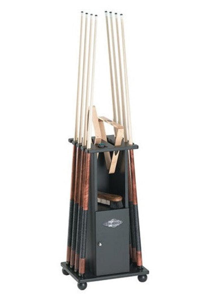 Brunswick Heritage Floor Cue Rack - Matte Black