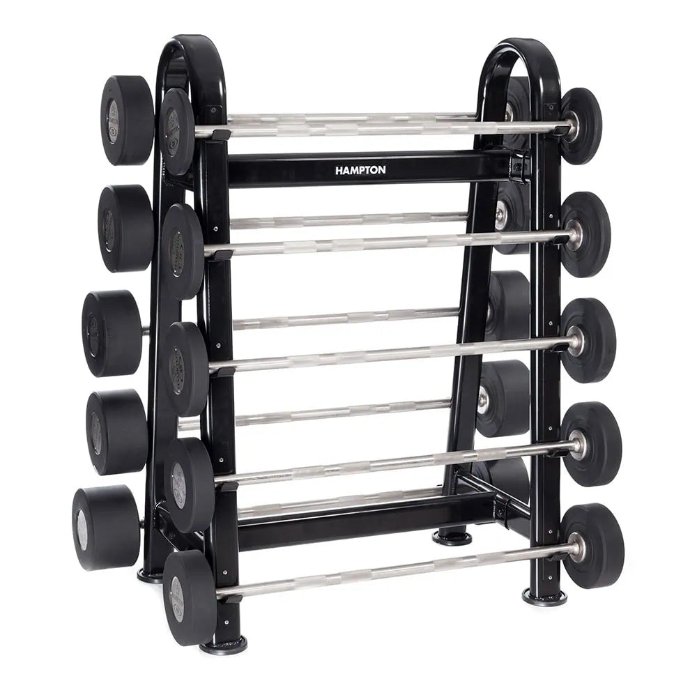 Hampton Urethane Straight Barbell Club Pack Set (25-115 lbs in 10 lb increments)