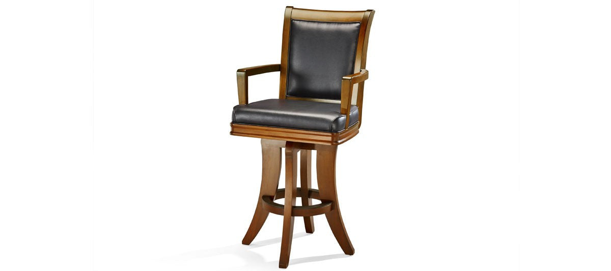 Brunswick Centennial High Back Bar Stool Set of 2 - CHESTNUT