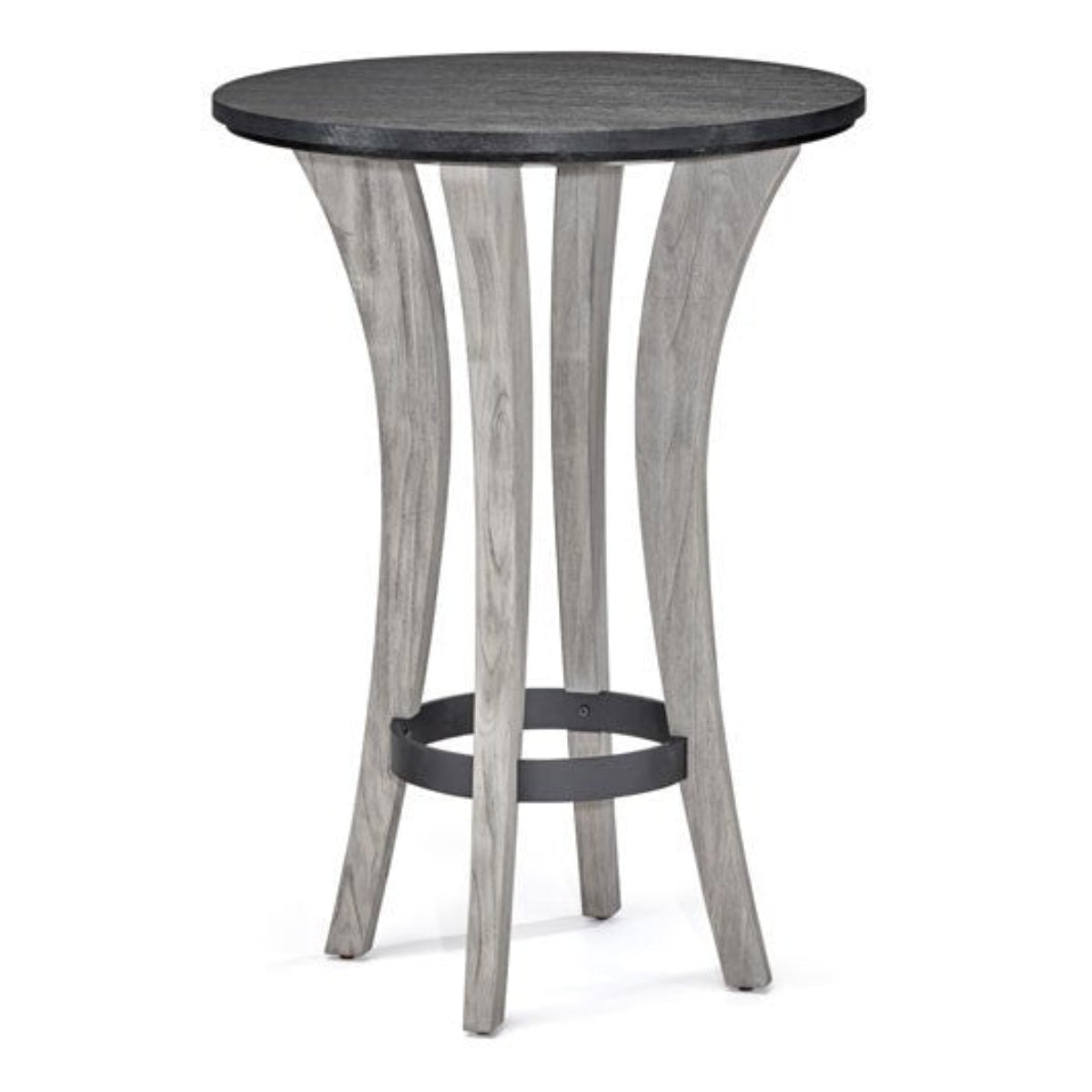Brunswick Centennial Pub Table - BLACK WIRE BRUSH/RUSTIC GREY