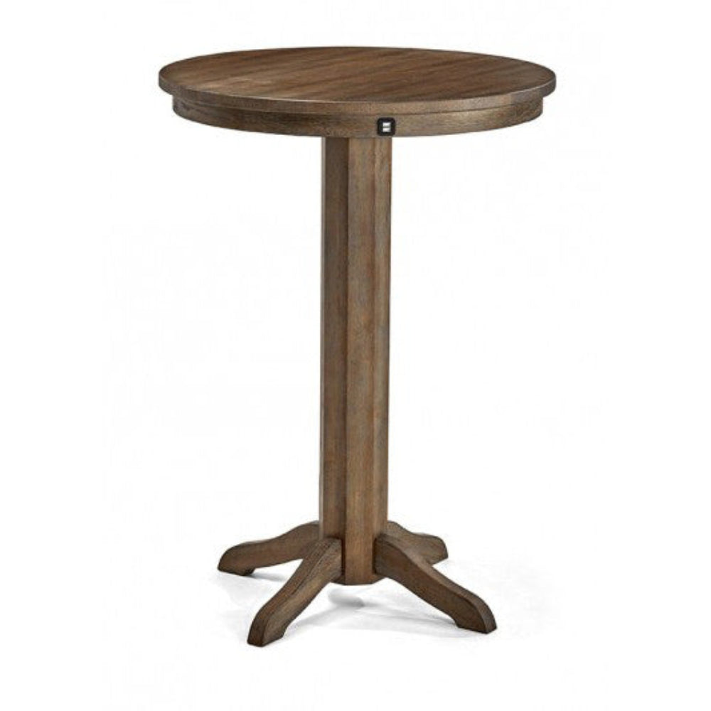 Brunswick Traditional Pub Table with USB Port - RUSTIC BROWN