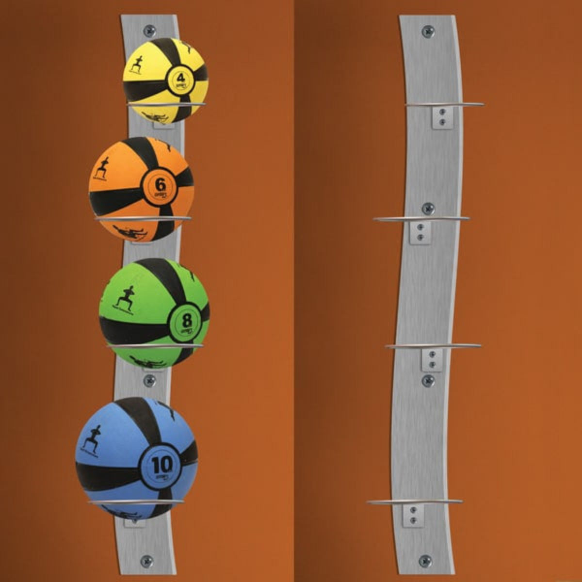 Prism Fitness Smart Wall Mounted Medicine Ball Rack