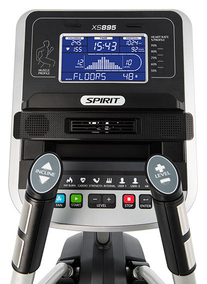Spirit Fitness XS895 Adjustable Incline Stepper HIIT Trainer