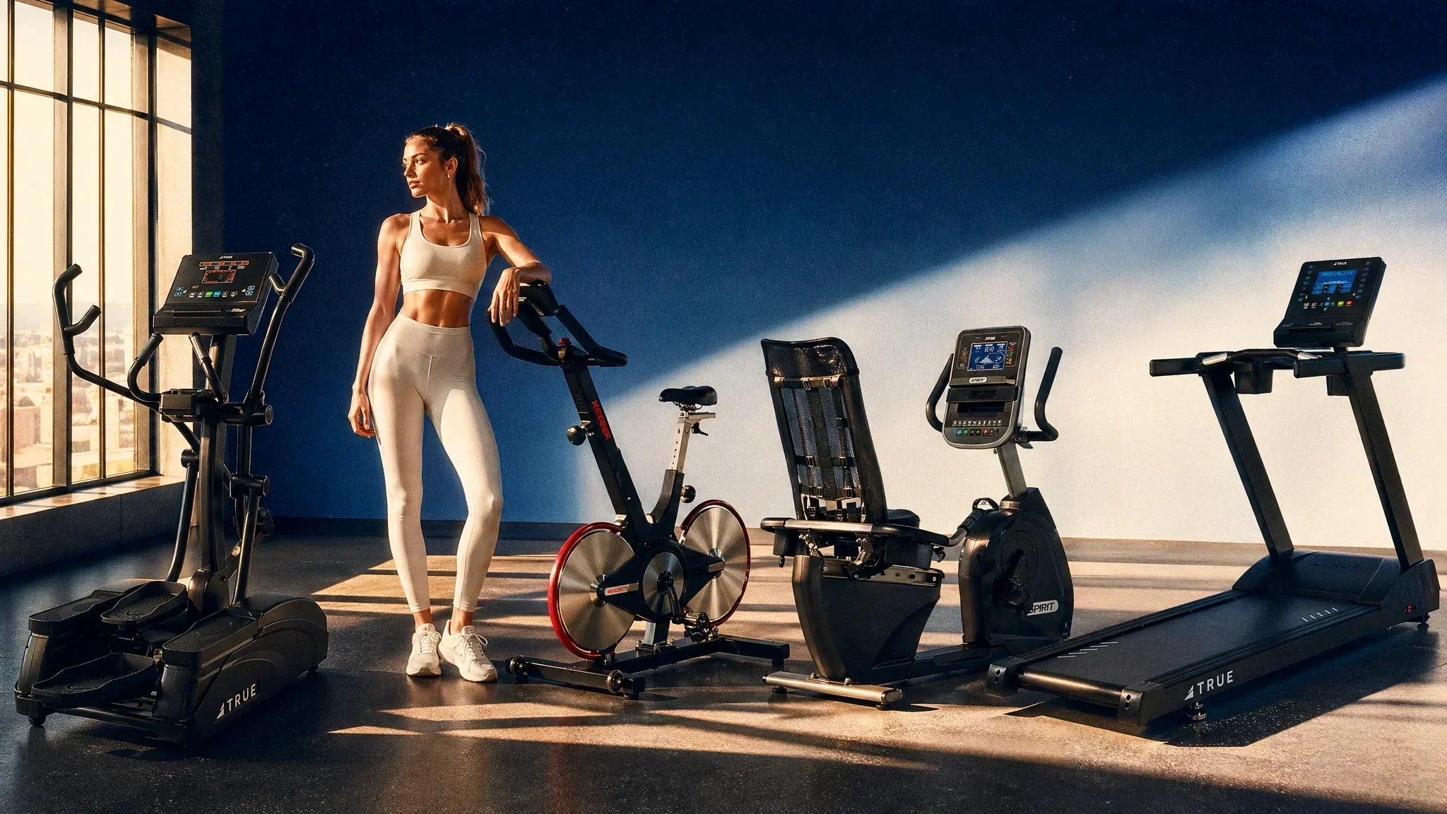 woman with cardio machines