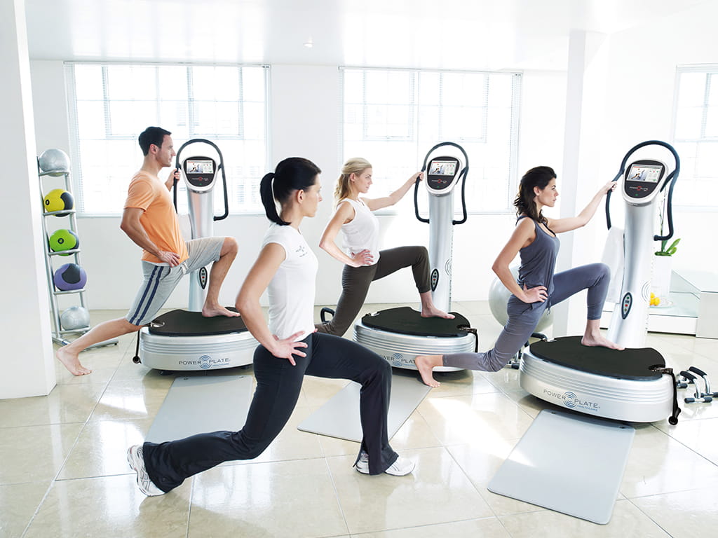 People using power plates