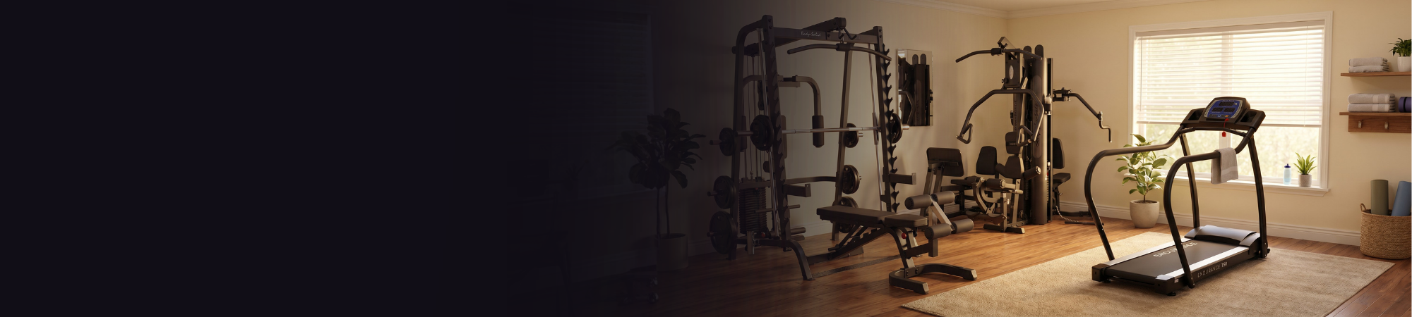 body-solid equipment in a home gym