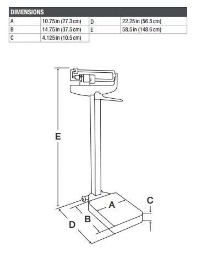 Rice Lake RL-MPS Mechanical Physician Scale 440 lbs.