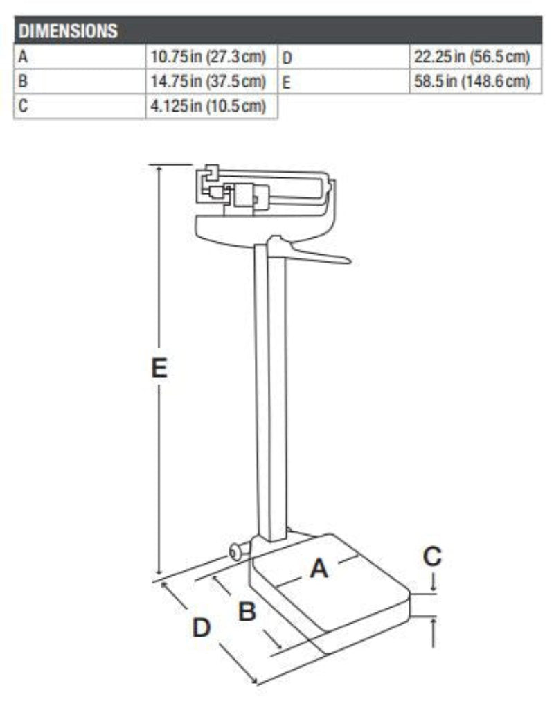 Rice Lake RL-MPS-10 Mechanical Physician Scale 450 lbs.