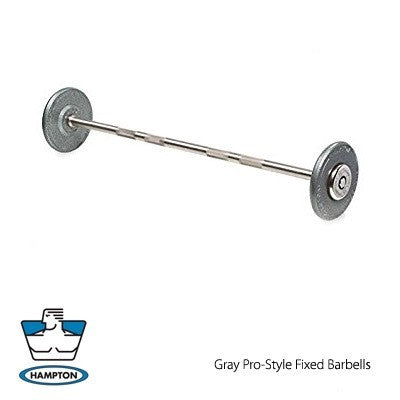 Hampton Fixed Grey Straight Barbell Set (25 - 115 lbs)