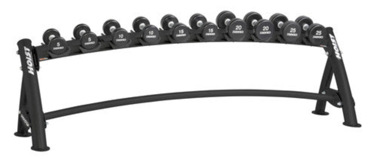 Hoist Fitness CF3461-1 Commercial (1) Tier Horizontal Dumbbell Rack - FITNESS OUTLET