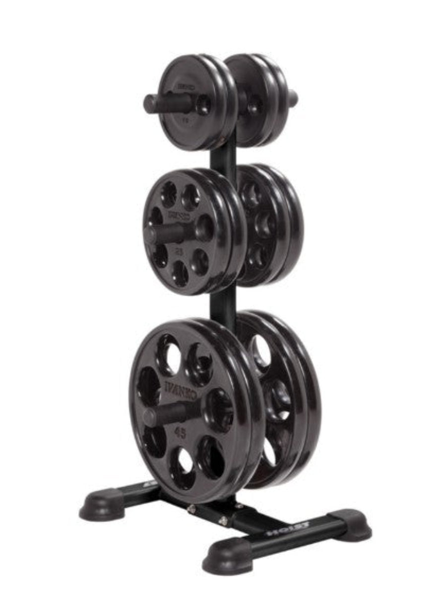 Hoist Fitness HF5444 Olympic Weight Tree - New Matte Black Color - FITNESS OUTLET