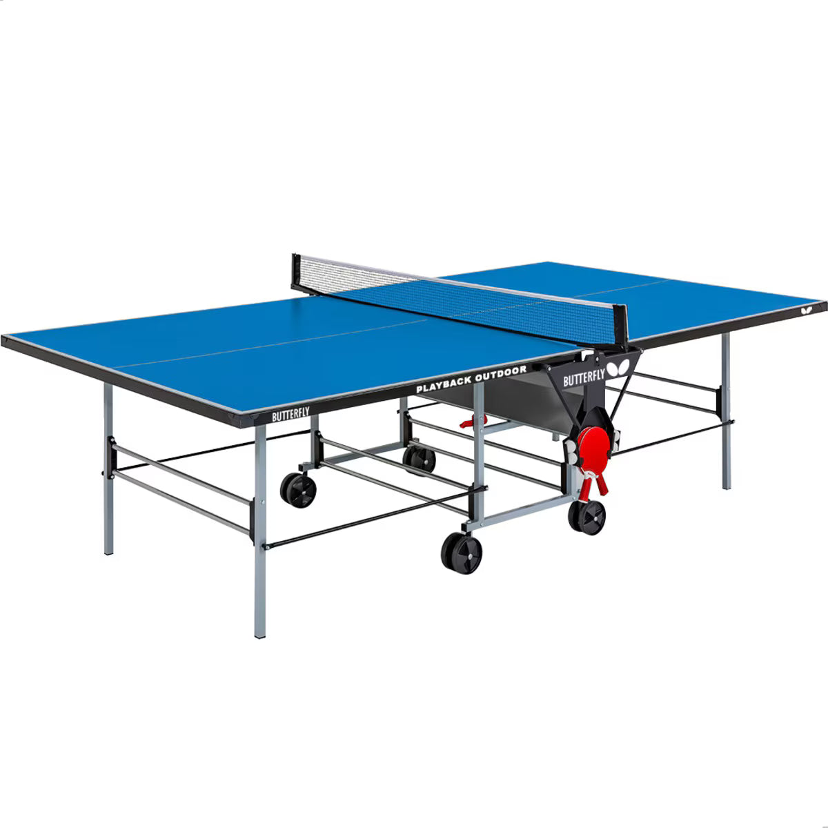 Butterfly TW24 Outdoor Playback Rollaway Tennis Table - Blue 
