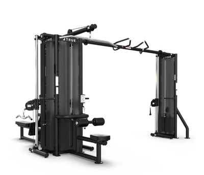 True Fitness TMS5000 Modular Frame with Cable Crossover (TMS5000 shown with optional Lat Pull Down, Seated Row and Shrouds)