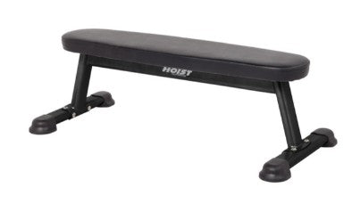 Hoist Fitness HF5163 Flat Utility Bench - New Matte Black Color - FITNESS OUTLET