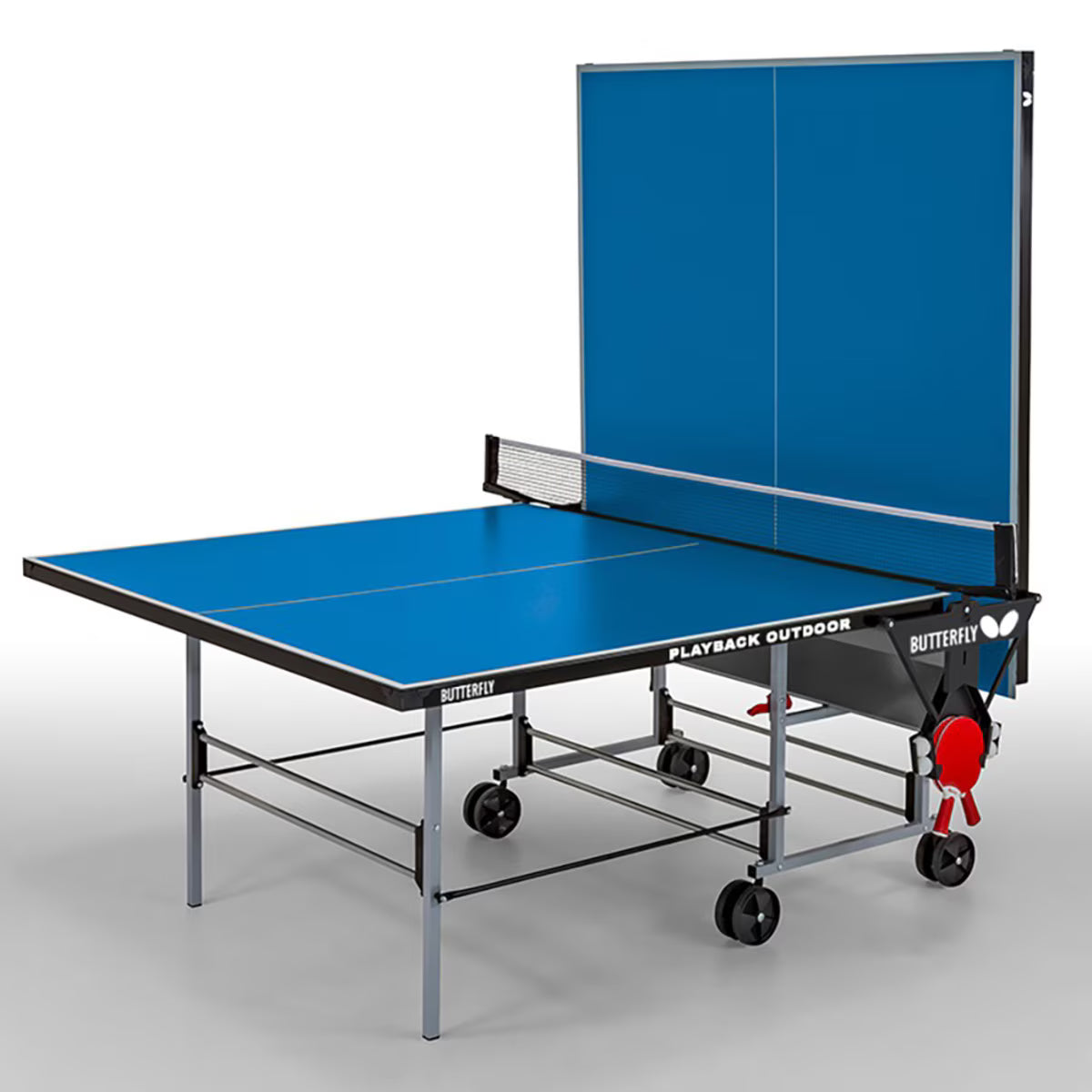Butterfly TW24 Outdoor Playback Rollaway Tennis Table - Blue 