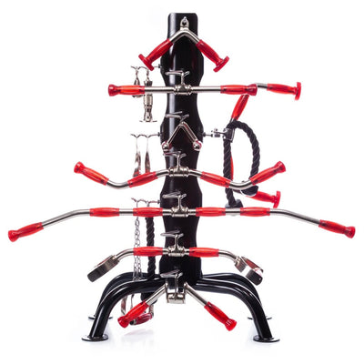 Hampton Machine Attachment Bar Club Pack 15 Piece Set with Urethane Grips - Red