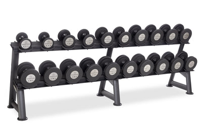 Hampton Gel-Grip Urethane 10 Pair Black Dumbbells (5-50 in 5 lb increments) Club Packs Set